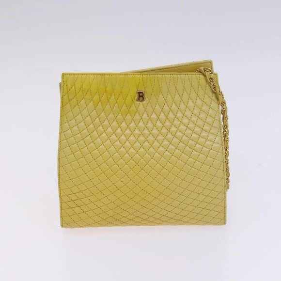 TORY BURCH Bally Tote Bag PVC Leather 2Set Black Yellow - Picture 8 of 14